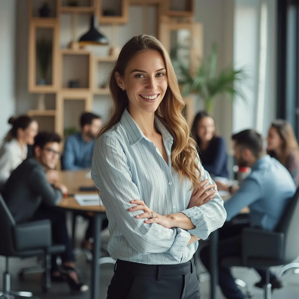 Sophie dans son entreprise